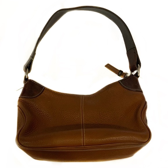 •SOLD•DOONEY & BOURKE Pebbled Brown Leather Shoulder Bag - Picture 3 of 9